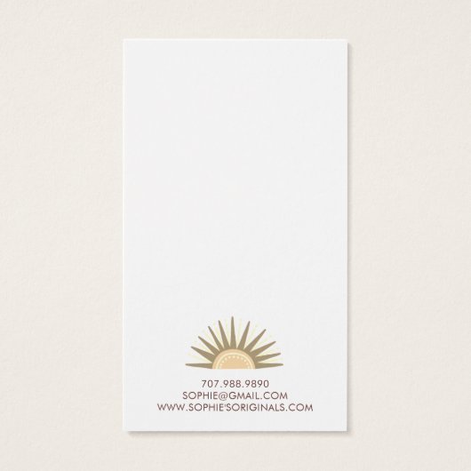 Boho Sun Raysイヤリング表示 (裏面)