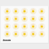 Boho Sun Thank You for Your Purchase Minimalist ラウンドシール (シート)