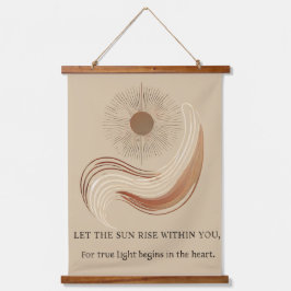 "Boho Sun Wall Tapestry – インスピラ付きゴールデンサン 吊り下げ型タペストリー