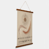 "Boho Sun Wall Tapestry – インスピラ付きゴールデンサン 吊り下げ型タペストリー (傾斜あり)