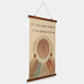 "Boho Sun Wall Tapestry - Golden Sun with Inspirat 吊り下げ型タペストリー (傾斜あり)