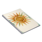 Boho Sunburst Watercolor Notebook – Personalized ノートブック (右側)