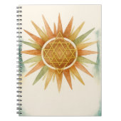 Boho Sunburst Watercolor Notebook – Personalized  ノートブック (正面)