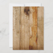 Boho Sunflower and Rustic Wooden Cross Baptism 招待状 (裏面)