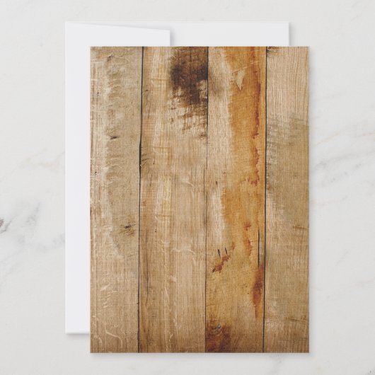 Boho Sunflower and Rustic Wooden Cross Baptism 招待状 (裏面)