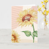 Boho sunflower Birthmother's Day Card カード (黄色い花)