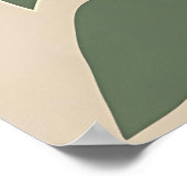 Boho Sunflower - Modern Desaturated Floral ポスター (角)