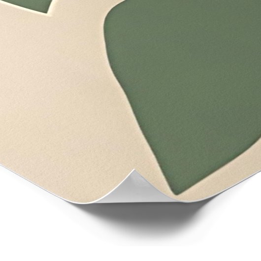 Boho Sunflower - Modern Desaturated Floral ポスター (角)