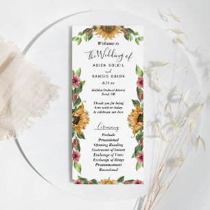 Boho Sunflower Rustic Wildflower Wedding Flat プログラム