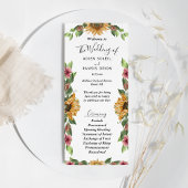 Boho Sunflower Rustic Wildflower Wedding Flat プログラム