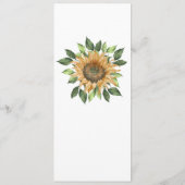 Boho Sunflower Rustic Wildflower Wedding Flat プログラム (裏面)