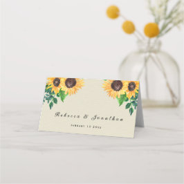Boho Sunflowers結婚's プレイスカード