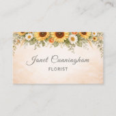 Boho Sunflowers Any Profession  名刺 (正面)
