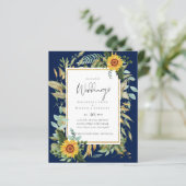 Boho Sunflowers Greenery Water color 結婚's BUDGET (スタンド正面)