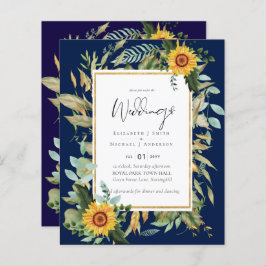 Boho Sunflowers Greenery Water color 結婚's BUDGET