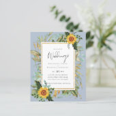 Boho Sunflowers Greenery Water color 結婚's BUDGET (スタンド正面)