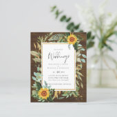 Boho Sunflowers Greenery Water color 結婚's BUDGET (スタンド正面)