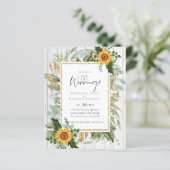 Boho Sunflowers Greenery Water color 結婚's BUDGET (スタンド正面)