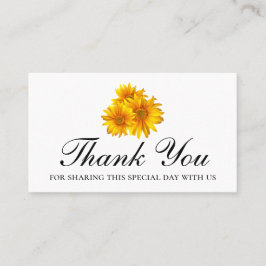 Boho Sunflowers Summer Thank You 結婚フローラ プレイスカード