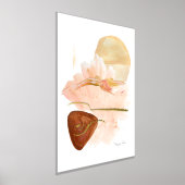 Boho Sunrise Organic Modern Rust Gold Watercolor 箔ポスター (レイダウン)