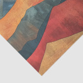 Boho Sunset Over Mountains -Retro Earthy Landscape 薄葉紙 (詳細)