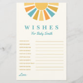 Boho Sunshineがベビーの赤ちゃんシャワーゲームを望む (正面)