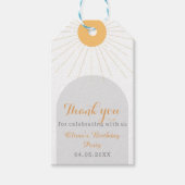 Boho Sunshineサンシャインありがとう誕生日パーティー ギフトタグ (正面)