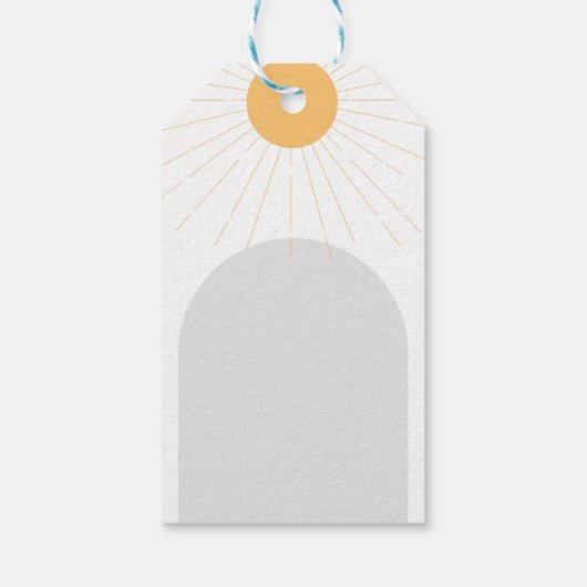 Boho Sunshineサンシャインありがとう誕生日パーティー ギフトタグ (裏面)