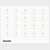 Boho Sunshineモダン Baby Showerありがとう ラウンドシール (シート)
