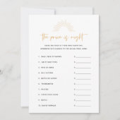 Boho Sunshine価格は右ベビーシャワーゲーム 招待状 (正面)