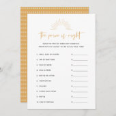 Boho Sunshine価格は右ベビーシャワーゲーム 招待状 (正面/裏面)