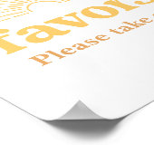 Boho Sunshine太陽の赤ちゃんシャワー好意サイン ポスター (角)