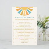 Boho Sunshine彼女はむしろ赤ちゃんシャワーのゲーム (スタンド正面)