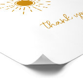 Boho Sunshine赤ちゃんシャワーカードとギフトサイン ポスター (角)