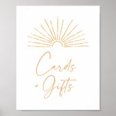 Boho Sunshine赤ちゃんシャワーカードとギフトサイン ポスター (正面)