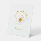 Boho Sunshine赤ちゃんシャワーカードとプレゼント 台座サイン (正面)