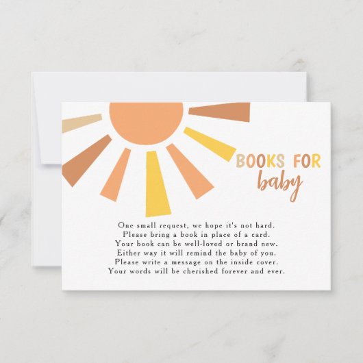 Boho Sunshine赤ちゃんシャワー予約リクエスト サンキューカード (正面)