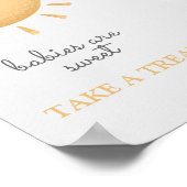 Boho Sunshine赤ちゃんシャワー好意サイン ポスター (角)