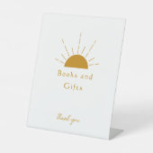 Boho Sunshine赤ちゃんシャワー本とギフト 台座サイン (正面)