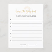 Boho Sunshine食品ベビーシャワーゲームを推測 (正面)