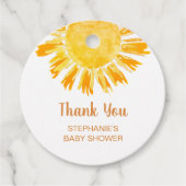 Boho Sunshine Baby Showerありがとう フェイバータグ (正面)