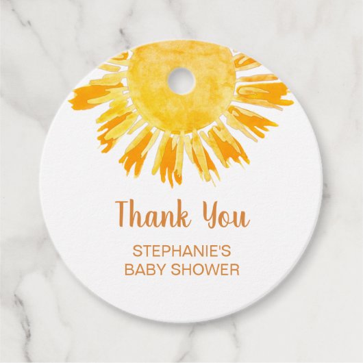 Boho Sunshine Baby Showerありがとう フェイバータグ (正面)