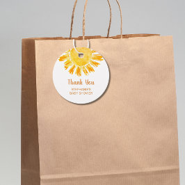 Boho Sunshine Baby Showerありがとう フェイバータグ