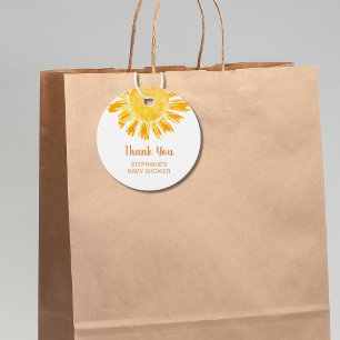 Boho Sunshine Baby Showerありがとう フェイバータグ