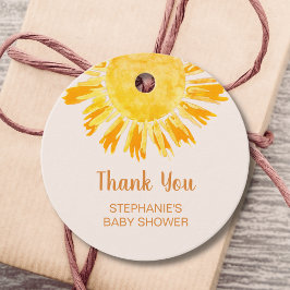 Boho Sunshine Baby Showerありがとう フェイバータグ