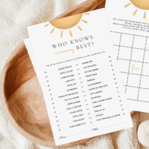 Boho Sunshine Baby Showerアクティビティゲーム