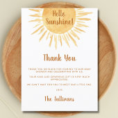 Boho Sunshine Baby Shower Thank You ポストカード