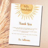 Boho Sunshine Baby Shower Thank You ポストカード
