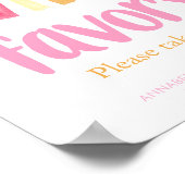 Boho sunshine birthday partyの好意サイン ポスター (角)