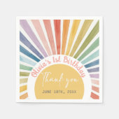 Boho Sunshine Birthday Party  スタンダードカクテルナプキン (正面)